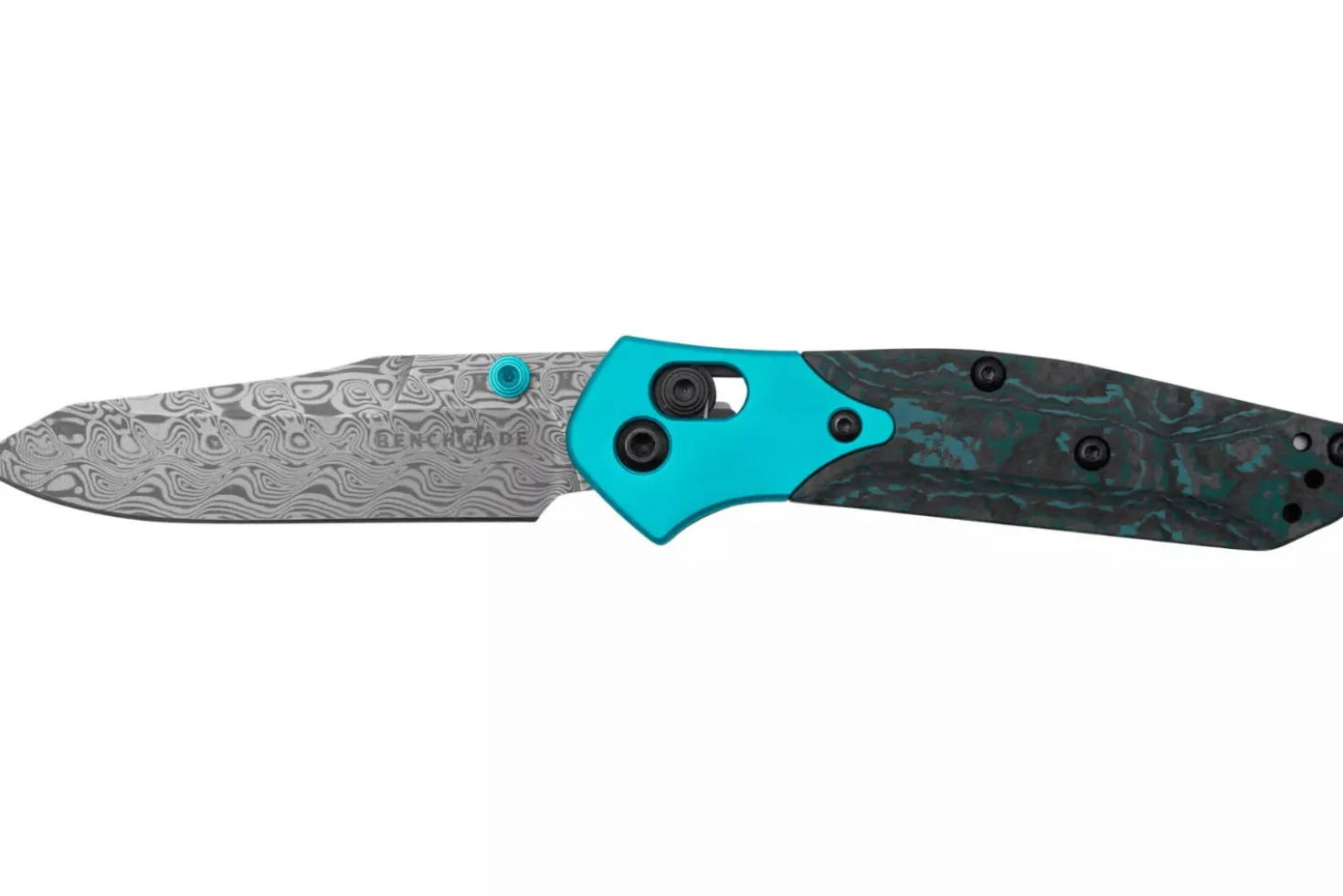 Couteau pliant Benchmade Mini Osborne 945-221 édition limitée lame damassée manche carbone 9,8cm