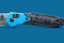 Couteau pliant Benchmade Mini Osborne 945-221 édition limitée lame damassée manche carbone 9,8cm
