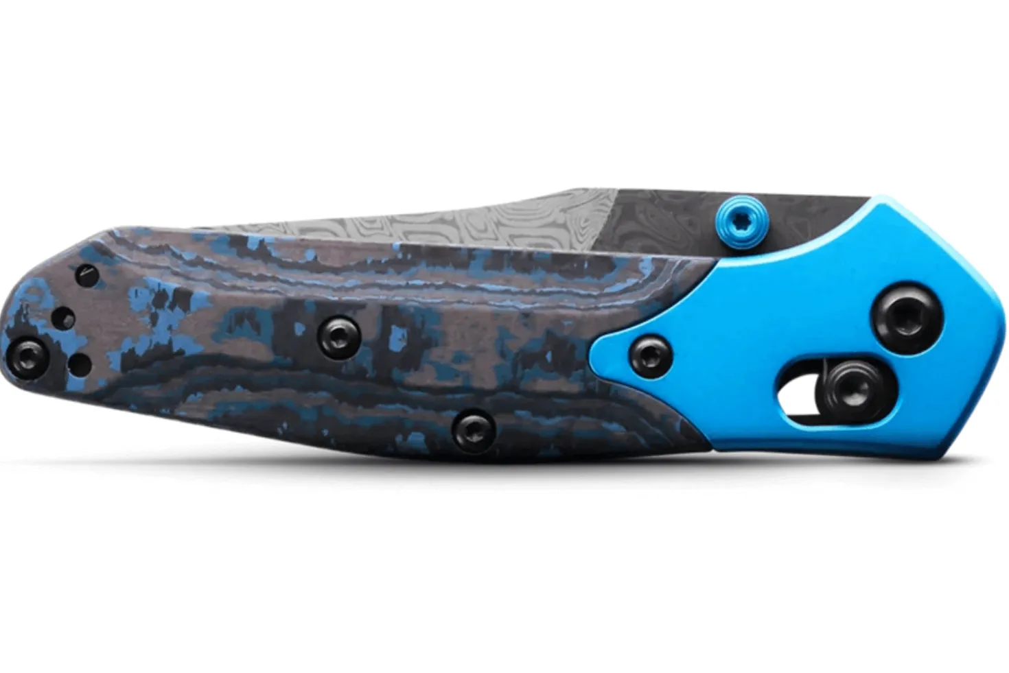 Couteau pliant Benchmade Mini Osborne 945-221 édition limitée lame damassée manche carbone 9,8cm