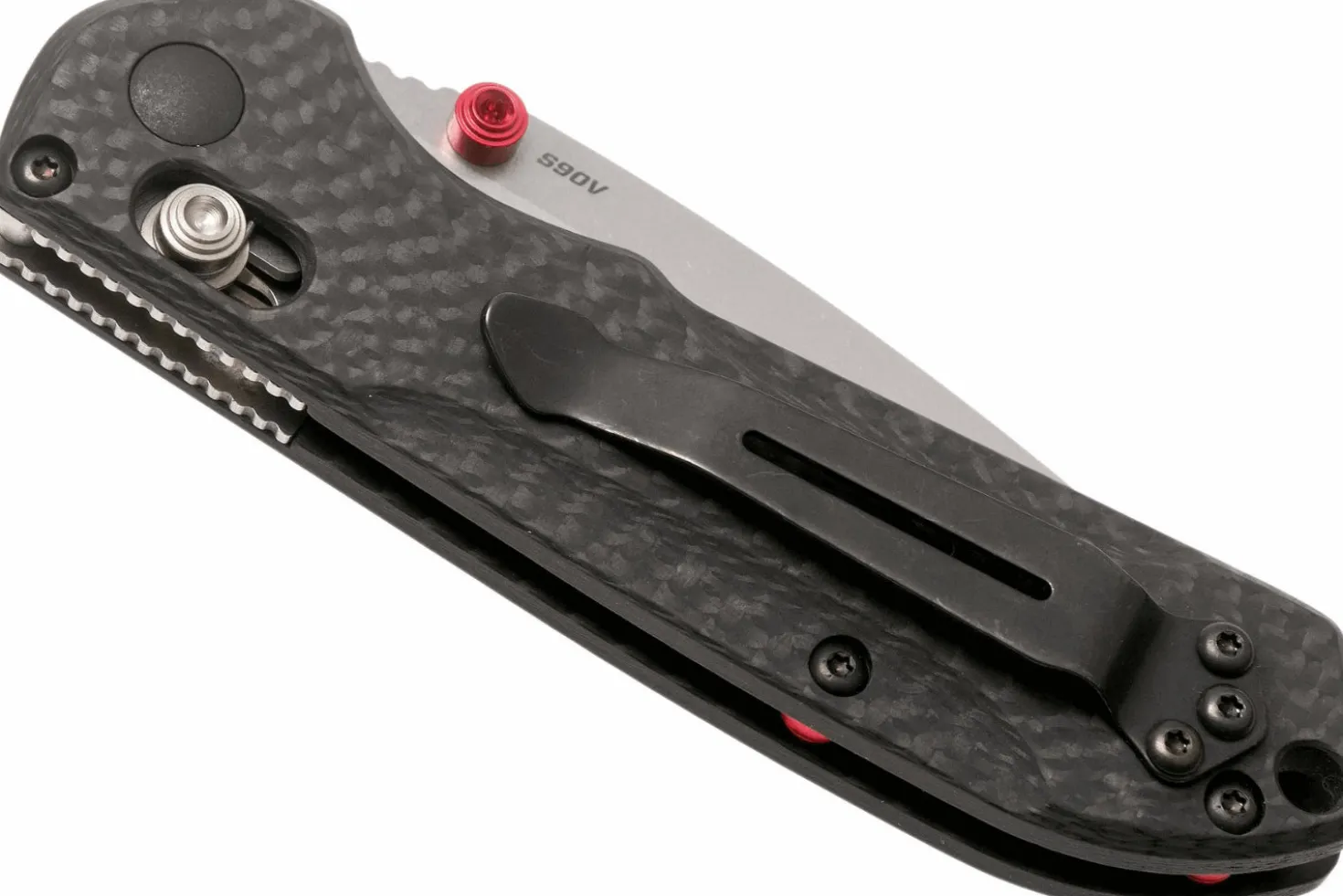 Couteau pliant Benchmade Mini Freek 565-1 manche fibre de carbone noir 10cm avec clip