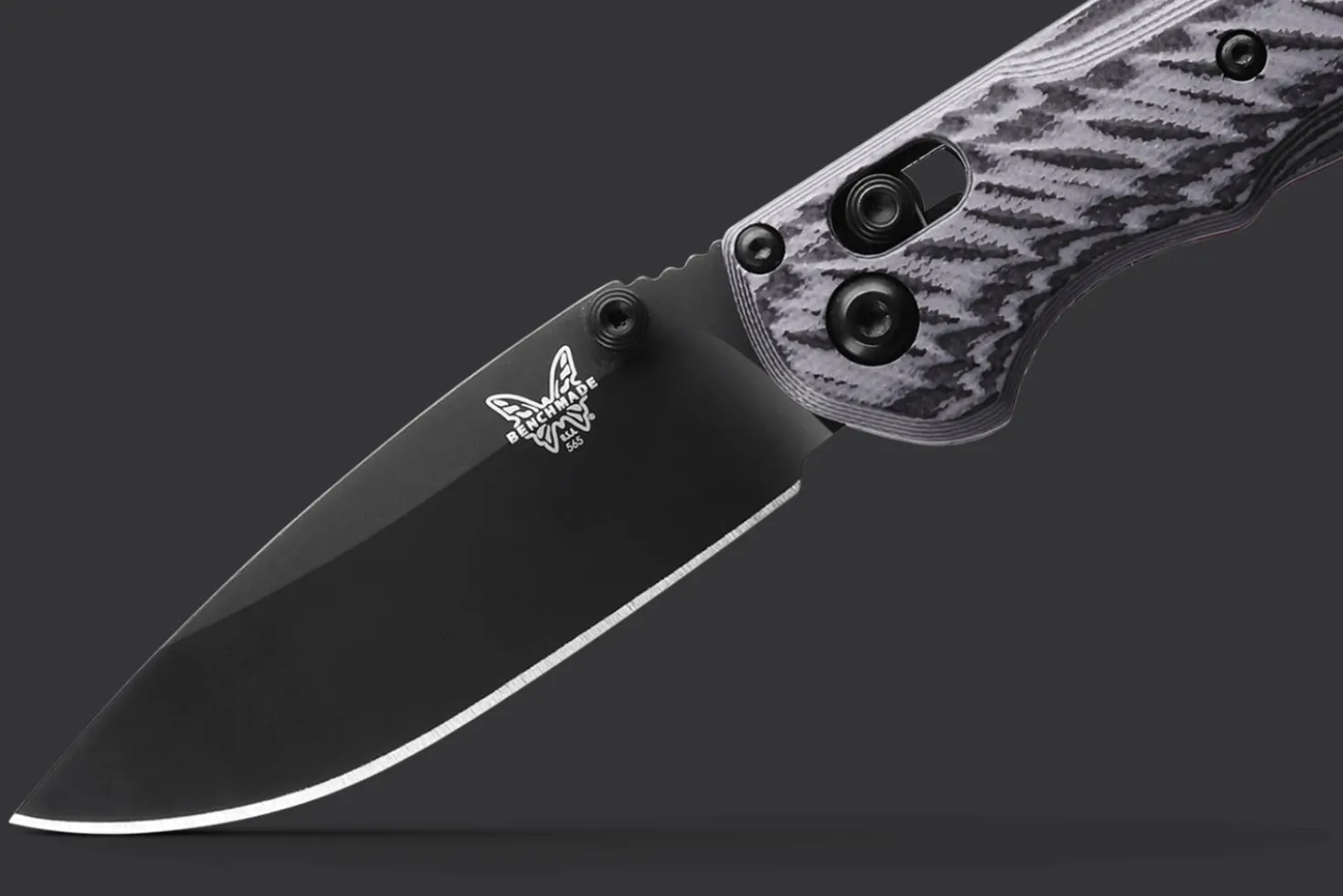 Couteau pliant Benchmade Mini Freek 565BK-02 lame noire manche G10 multicolore 10,3cm
