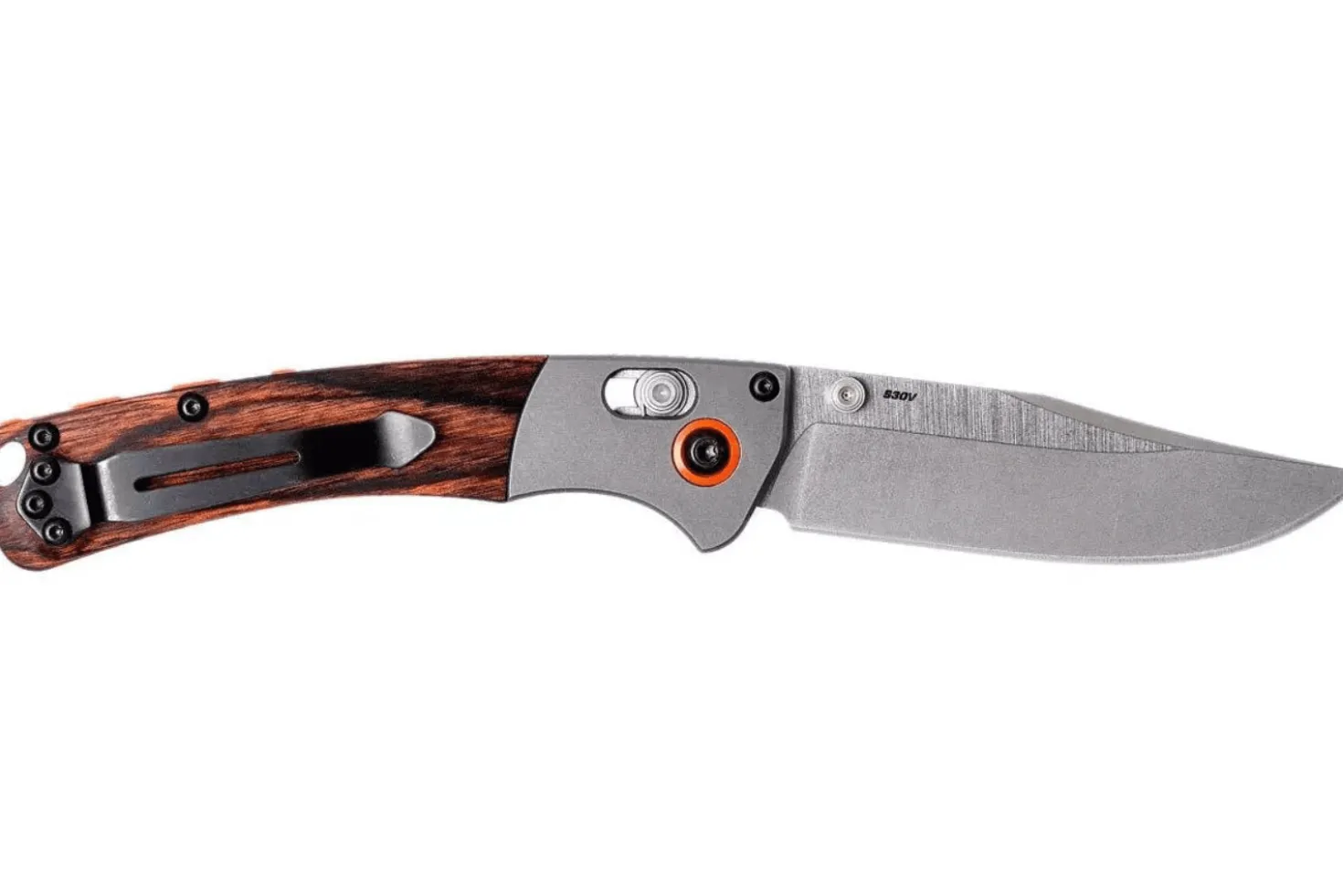 Couteau pliant Benchmade Mini Crooked River 15085-2 manche bois stabilisé 11cm