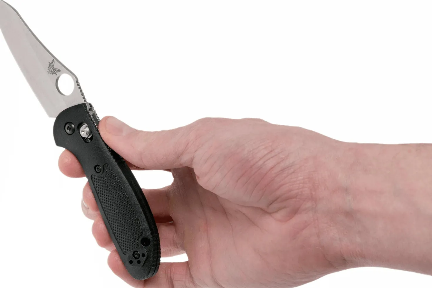 Couteau pliant Benchmade Mini Griptilian 555-S30V manche nylon renforcé de verre noir 9,8cm