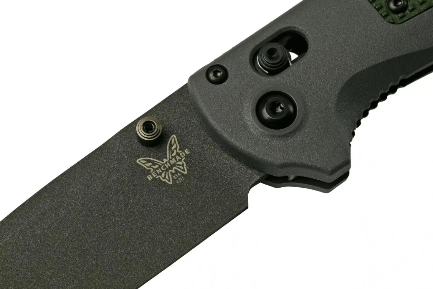 Couteau pliant Benchmade Redoubt 430BK manche Grivory gris/vert 12cm