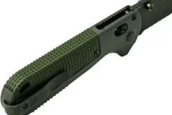 Couteau pliant Benchmade Redoubt 430SBK lame semi-dentelée manche Grivory gris/vert 12cm