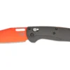 Couteau pliant Benchmade Taggedout 15535OR-01 lame orange manche fibre de carbone noir 11,7cm