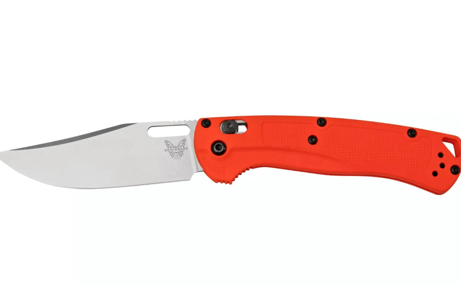 Couteau pliant Benchmade Taggedout 15535 manche en Grivory orange 11,8cm