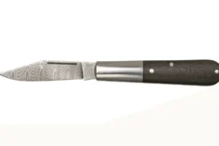 Couteau pliant Böker Barlow M4 Sherman Damas 110038DAM manche en micarta marron et inox 8,8cm + étui feutre