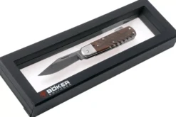 Couteau pliant Böker 98K Damas 110715DAM manche en bois de noyer 11cm