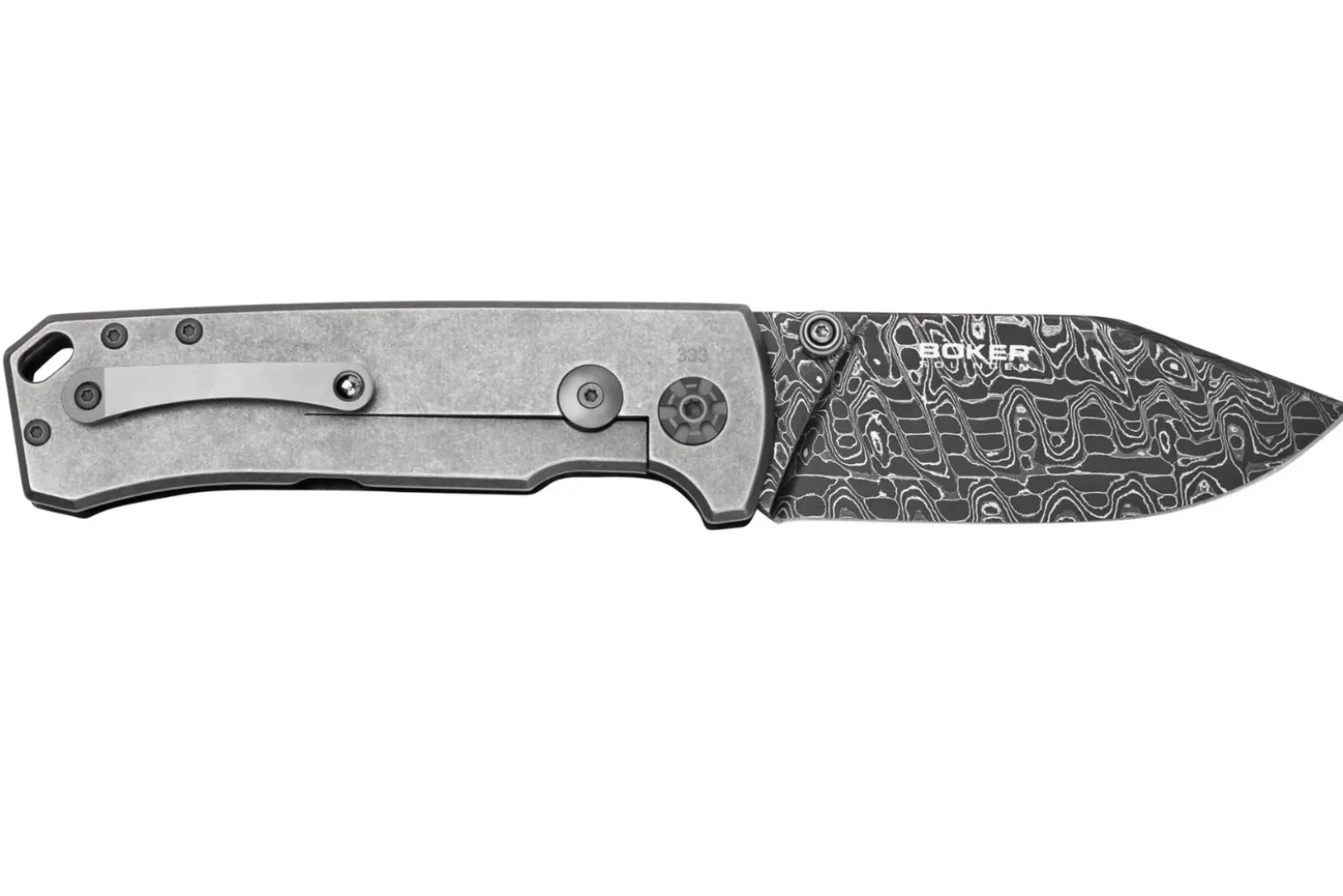 Couteau pliant Böker Tiger Damas 111103DAM manche en micarta noir 11,5cm