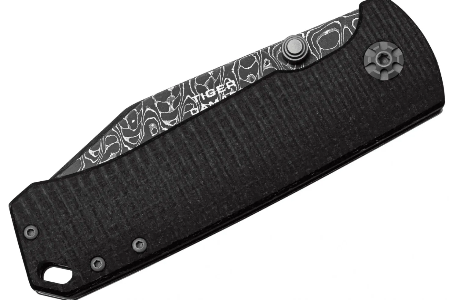 Couteau pliant Böker Tiger Damas 111103DAM manche en micarta noir 11,5cm