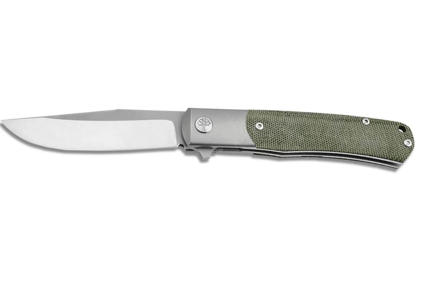 Couteau pliant Böker TRPPR 112943 manche en micarta kaki et titane 10,7cm