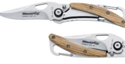 Couteau pliant BLACK FOX BF-434 habillage zebrano 9cm mousqueton