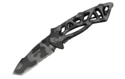 Couteau pliant BUCK BONES n°870CMX semi-dentelé camouflage 11,5cm