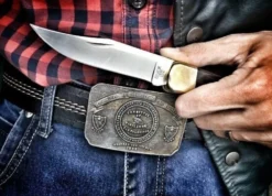 Couteau pliant BUCK 110 Folding Hunter manche 12.5cm + étui en cuir