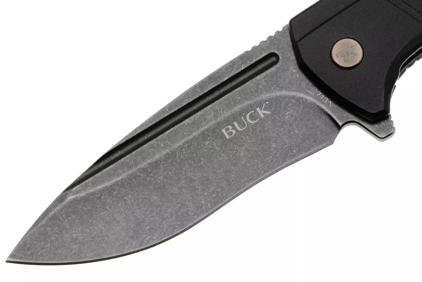 Couteau pliant BUCK RUCKUS 0713CPS manche noir 12cm