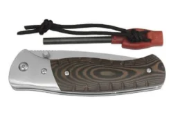 Couteau pliant BUCK SELKIRK 836BRS manche micarta 13cm + accessoires