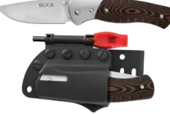 Couteau pliant BUCK SELKIRK 836BRS manche micarta 13cm + accessoires