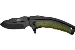 Couteau pliant Camillus FK-7.5 manche en nylon renforcé de verre/caoutchouc thermoplastique noir et vert 11,4cm