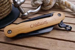 Couteau pliant Camillus Marlin Spike manche en bambou 11,8cm