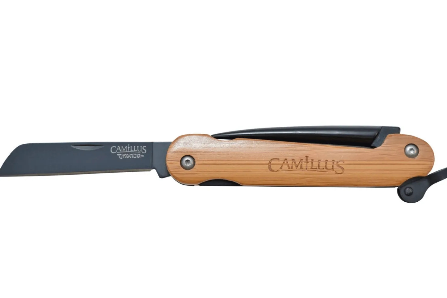 Couteau pliant Camillus Marlin Spike manche en bambou 11,8cm