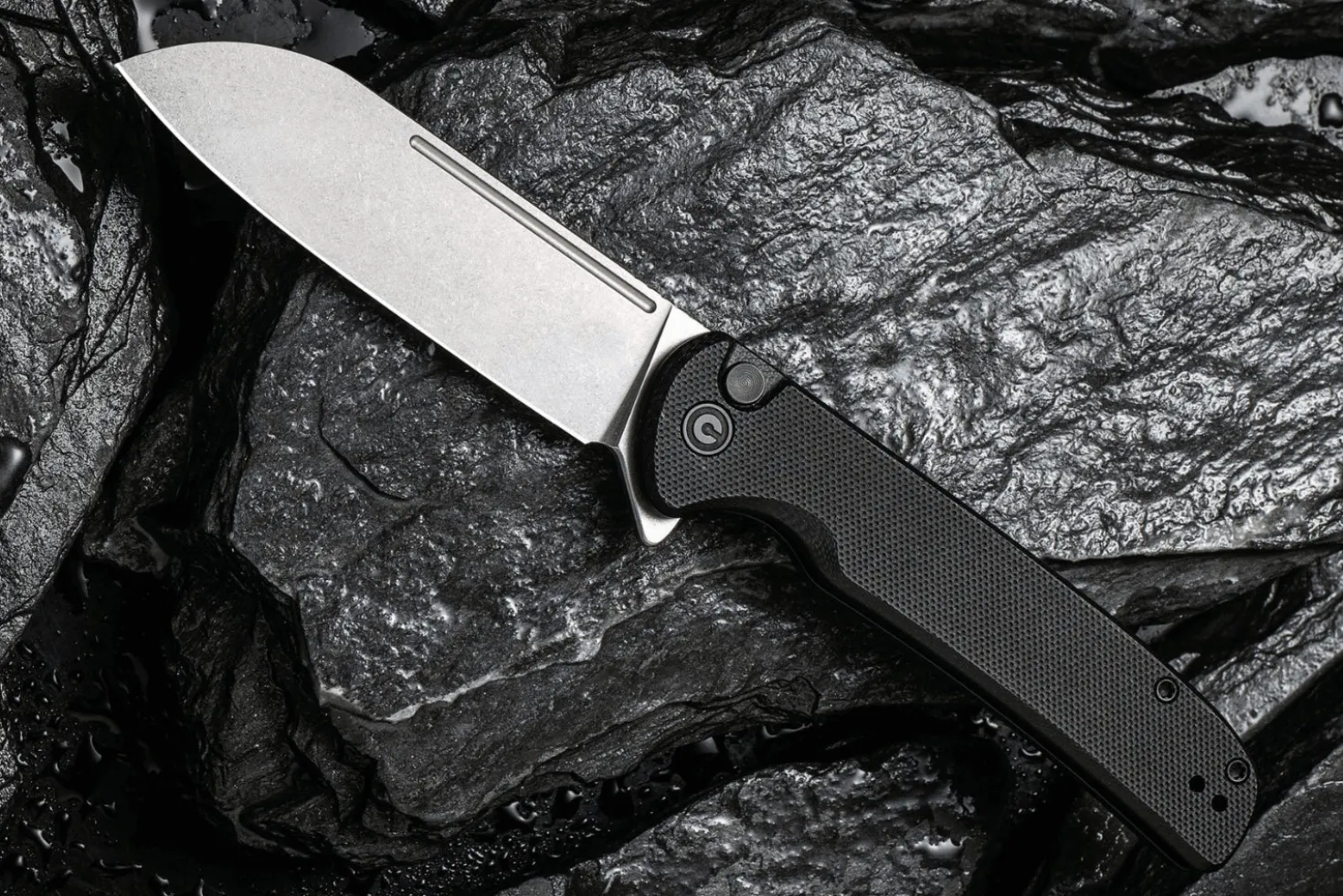Couteau pliant CIVIVI Chevalier C200221 manche en G10 et fibre de carbone noir 11,2cm