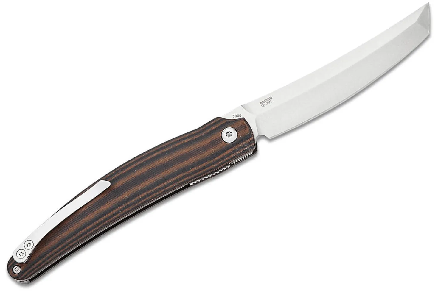 Couteau pliant CRKT Ancestor 5930.CR manche en G10 noir et marron 11,7cm