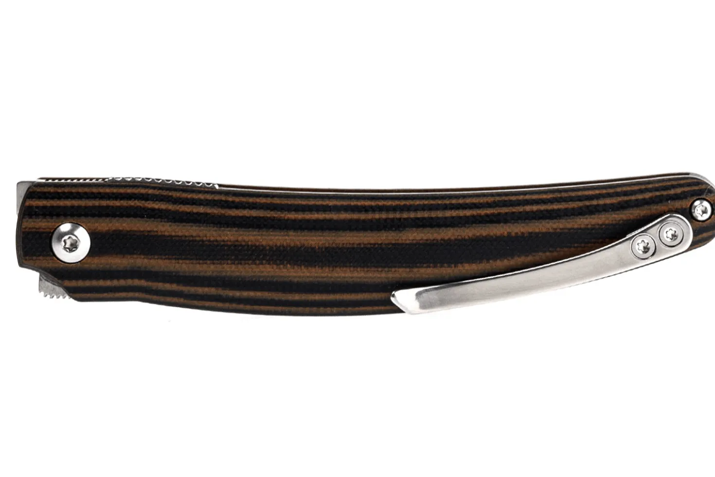 Couteau pliant CRKT Ancestor 5930.CR manche en G10 noir et marron 11,7cm