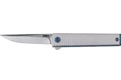 Couteau pliant CRKT CEO Microflipper 7081 manche en aluminium gris 8,25cm
