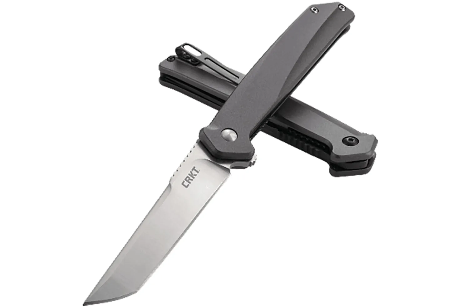 Couteau pliant CRKT HELICAL K500GXP manche alu gris anthracite 11,5cm