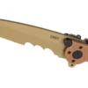 Couteau pliant CRKT M16-10DZ 1610DZ lame tanto semi-dentée manche en nylon / fibres de verre désert 10cm