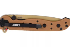 Couteau pliant CRKT M16-10DZ 1610DZ lame tanto semi-dentée manche en nylon / fibres de verre désert 10cm