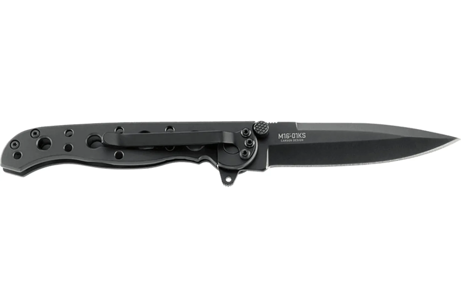 Couteau pliant CRKT M16-01KS lame noire manche inox noir 10,2cm