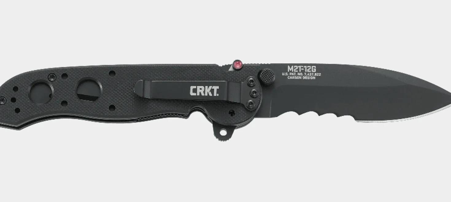 Couteau pliant CRKT M21 manche à trous G10 noir