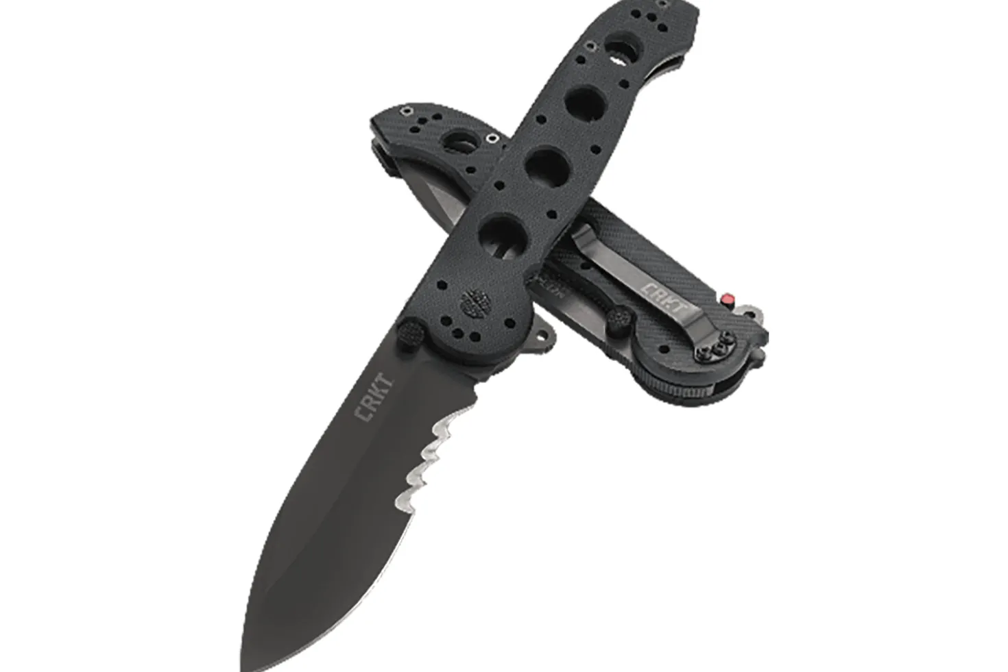 Couteau pliant CRKT M21 manche à trous G10 noir