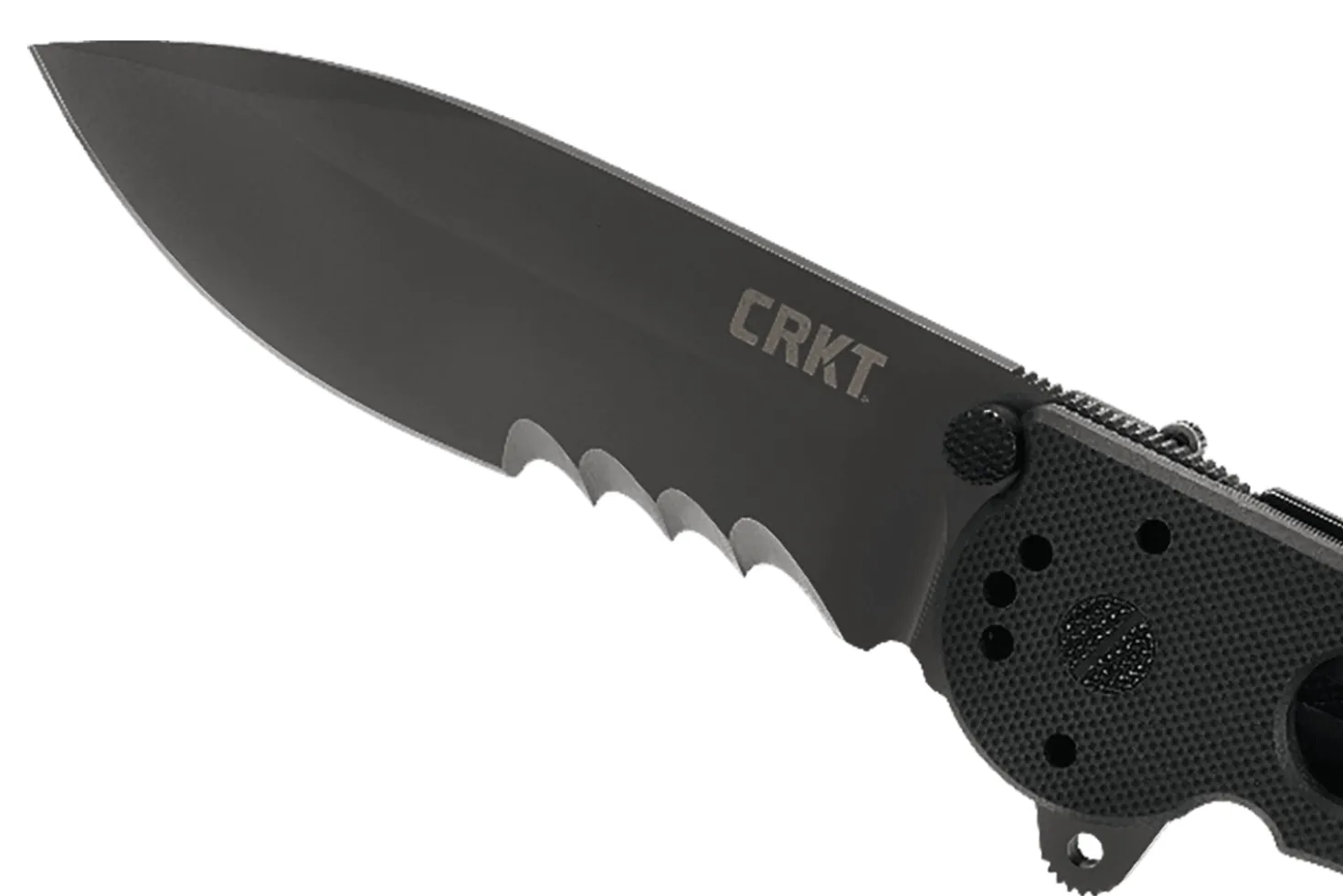 Couteau pliant CRKT M21 manche à trous G10 noir