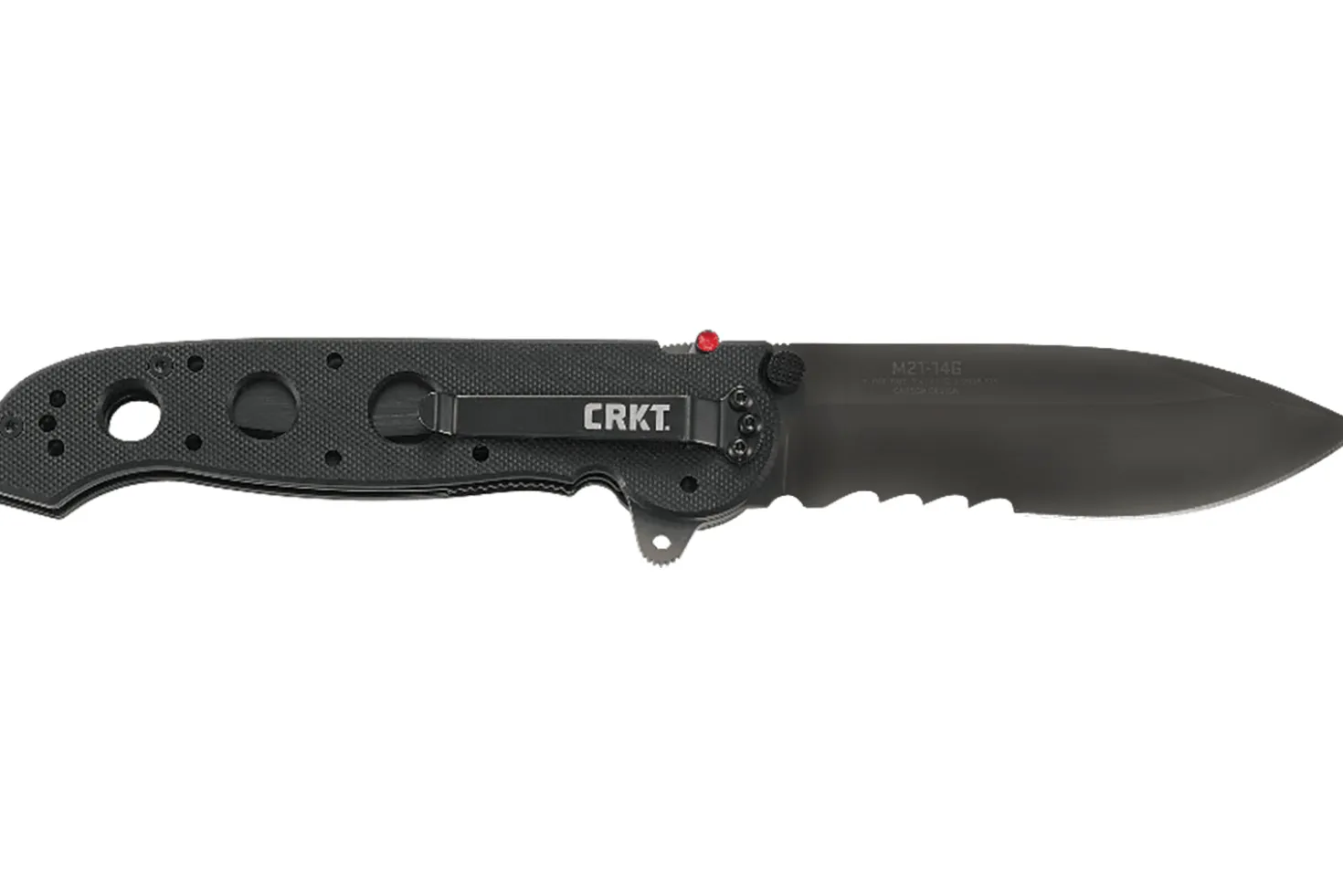Couteau pliant CRKT M21 manche à trous G10 noir
