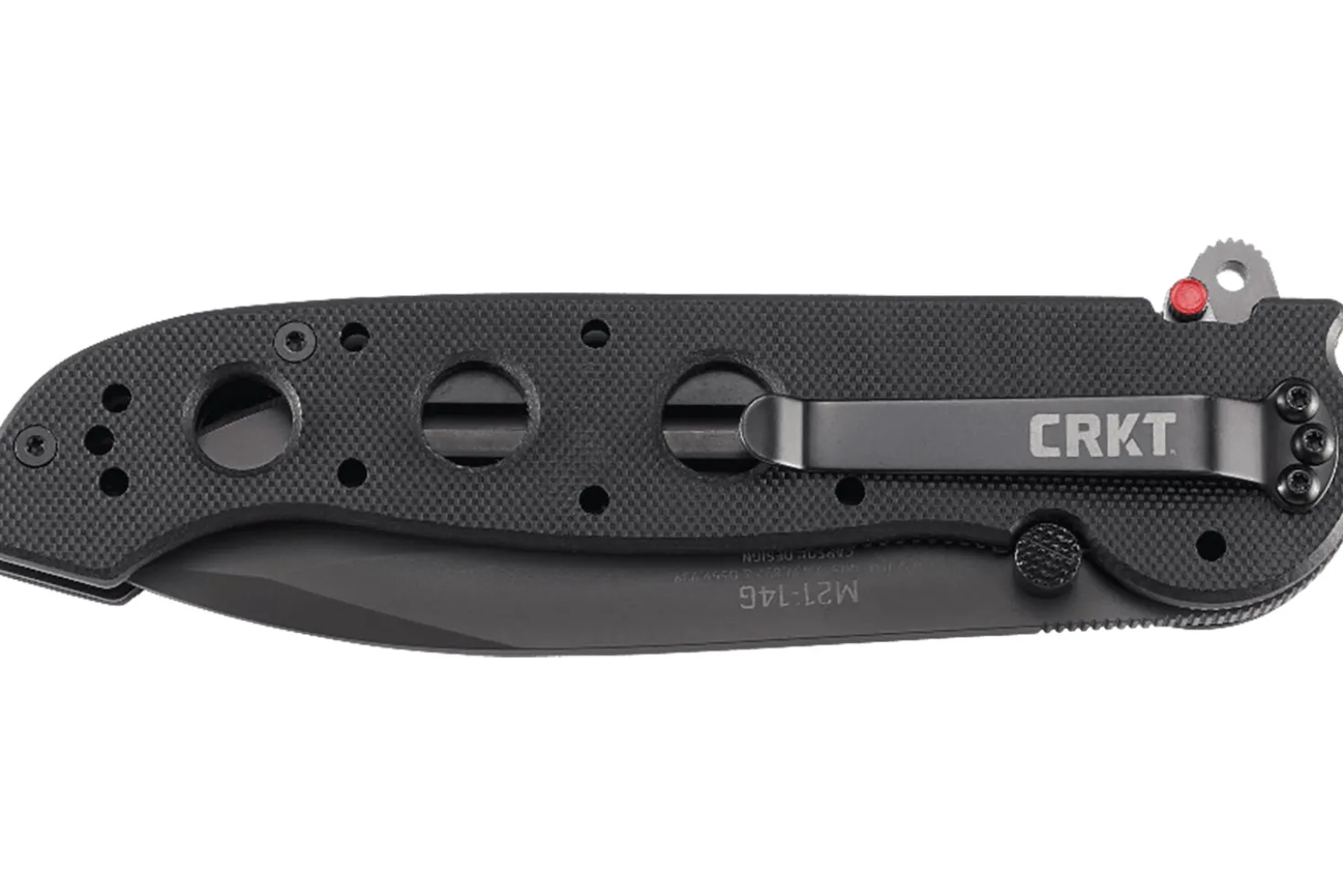 Couteau pliant CRKT M21 manche à trous G10 noir