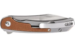 Couteau pliant CRKT Padawan 6070.CR manche acier inox et micarta marron 10,5cm + clip de poche