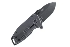 Couteau pliant CRKT Squid Compact 2485K manche en acier inox noir 8cm