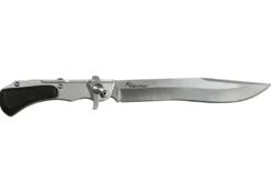 Couteau pliant de chasse Wildsteer W'eStaing WES0106 manche bois d'ébène 13cm + étui en cuir