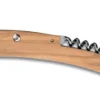 Couteau pliant denté Le Thiers Liner Lock Claude Dozorme olivier 12,5cm