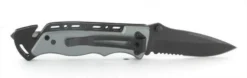 Couteau pliant de secours Herbertz 210211 à dents manche alu 12cm