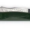 Couteau pliant Douk-Douk 815 acier inox manche métal vert chromé 11cm