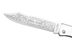 Couteau pliant Douk-Douk lame acier inox manche métal chromé 9cm