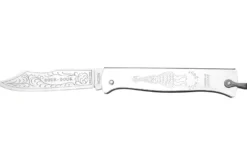 Couteau pliant Douk-Douk lame acier inox manche métal chromé 11cm