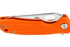 Couteau pliant EDC Honey Badger Leaf Large 01HO045 manche nylon / fibres de verre orange 11,7cm