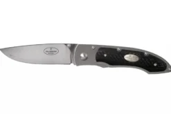 Couteau pliant Fallkniven P3G manche fibre de carbone noir 10,3cm + étui Cordura