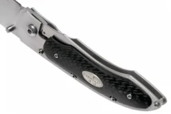 Couteau pliant Fallkniven P3G manche fibre de carbone noir 10,3cm + étui Cordura