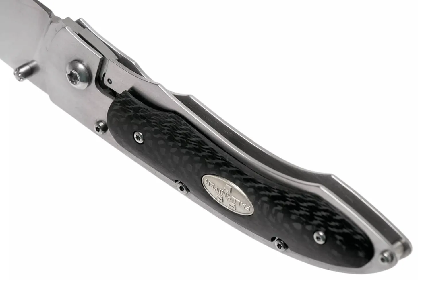 Couteau pliant Fallkniven P3G manche fibre de carbone noir 10,3cm + étui Cordura